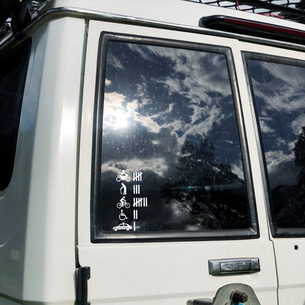 Funny Hit Accident Count Vinyl Sticker Decal JDM Humour Joke Prank Car Truck