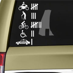 Funny Hit Accident Count Vinyl Sticker Decal JDM Humour Joke Prank Car Truck