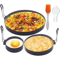 3pcs Egg Rings Set Brush Egg Separator Stainless Steel Non Stick Egg Maker