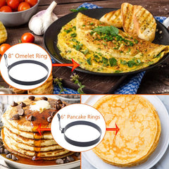 3pcs Egg Rings Set Brush Egg Separator Stainless Steel Non Stick Egg Maker