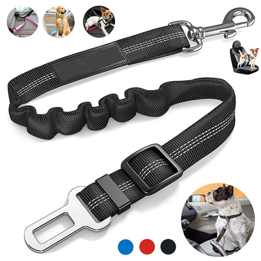 Reflective Dog Seat Belt Adjustable Nylon Harness for Safe Car Travel