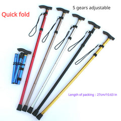 Collapsible Walking Stick Adjustable Folding Trekking Pole