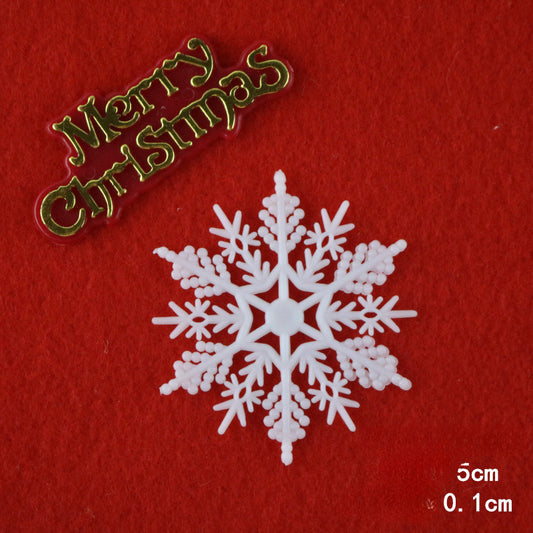 Christmas Plastic Glitter Snowflakes for Holiday and Room Decor