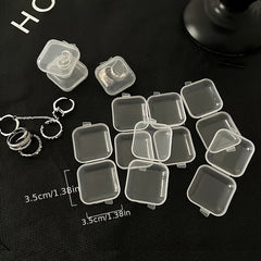Waterproof Transparent Storage Box 10-40pcs with Lid Jewelry Organizer