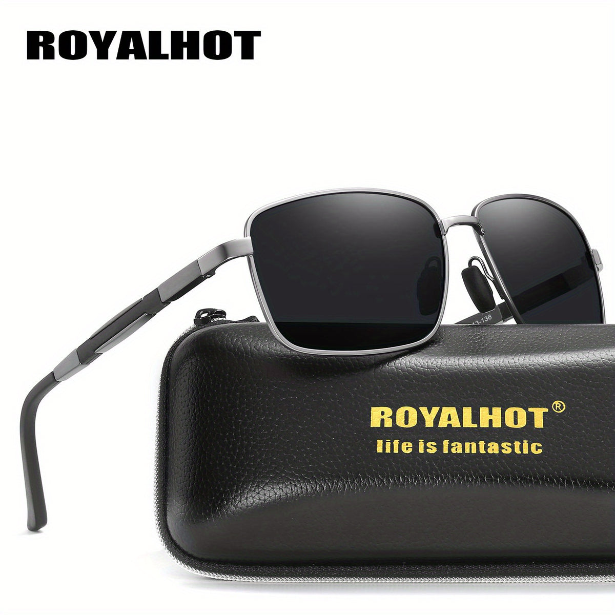 RoyalHot Square Metal Alloy Polarized Sunglasses