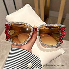 Glitter Rhinestone Cat Eye Sunglasses UV400 Sun Shades