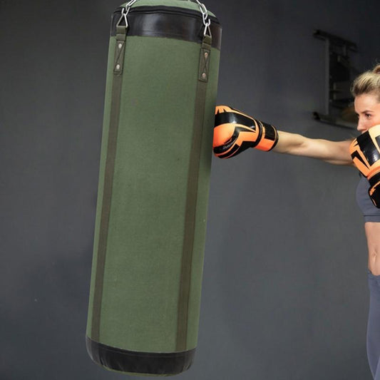 Boxing Punching Bag Canvas Training Hanging Sandbag