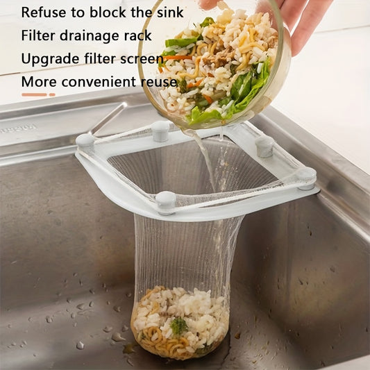 Triangle Drain Rack With Filter Net for Sink Corner, Bathroom Accessories