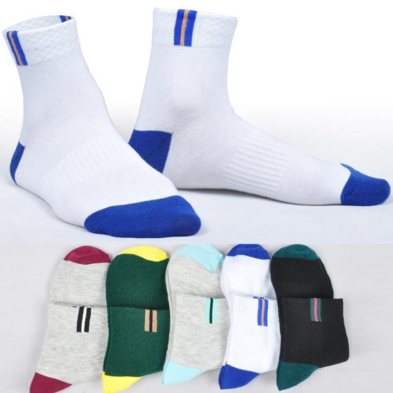 5 Pairs Sports Ankle Socks, Sweat-absorbing & Breathable for Autumn & Winter