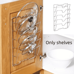 Kitchen Pot Lid Rack Stainless Steel Storage Organizer