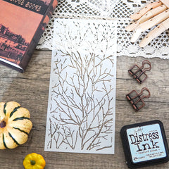 Retro Branch Reusable Plastic Template For DIY Scrapbooking