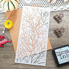 Retro Branch Reusable Plastic Template For DIY Scrapbooking