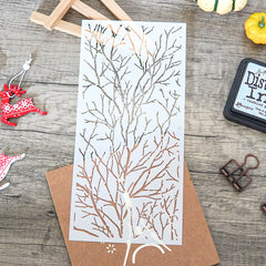 Retro Branch Reusable Plastic Template For DIY Scrapbooking