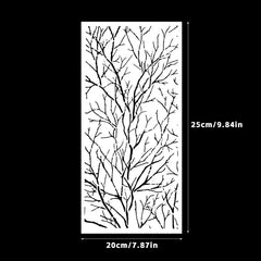 Retro Branch Reusable Plastic Template For DIY Scrapbooking