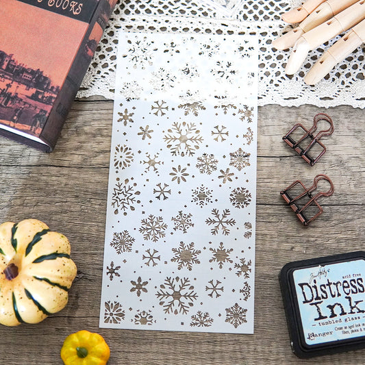 1pc Snowflakes Reusable Plastic Template for DIY Decor Scrapbooking