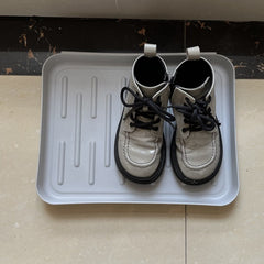 Square Plastic Boot Tray for Entryway Indoor and Outdoor Use