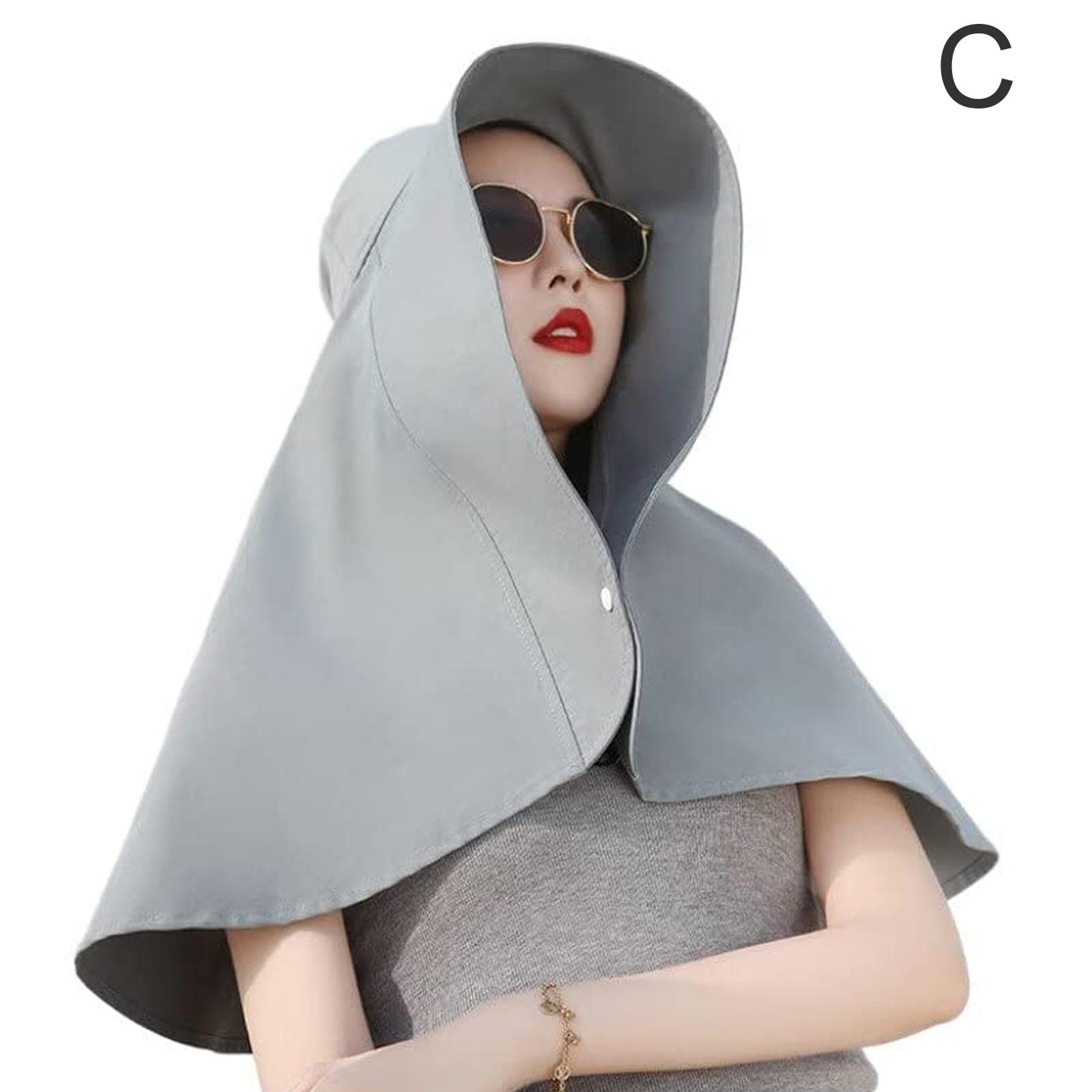 Women's Large Brimmed Shawl Hat for Beach Vacation