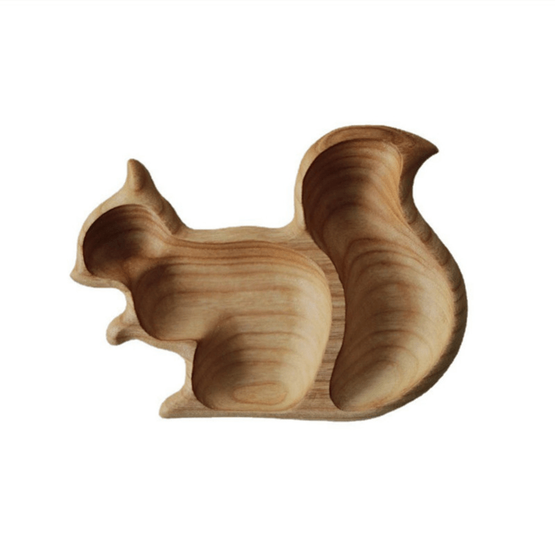 Animal Series Wooden Cartoon Tray, Afternoon Tea Snacks Organizer