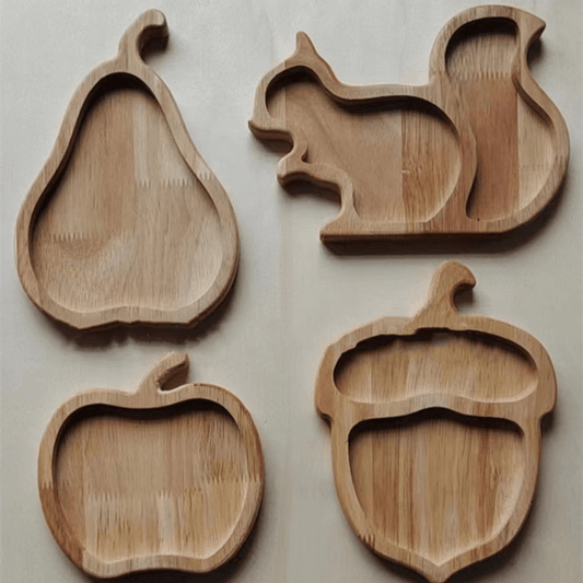Animal Series Wooden Cartoon Tray, Afternoon Tea Snacks Organizer
