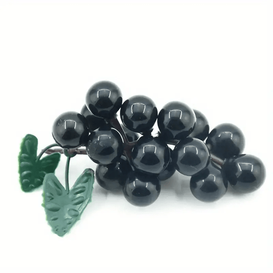 Realistic Mini Grapes for Outdoor Decor, Plastic Simulation Fruit for Patio