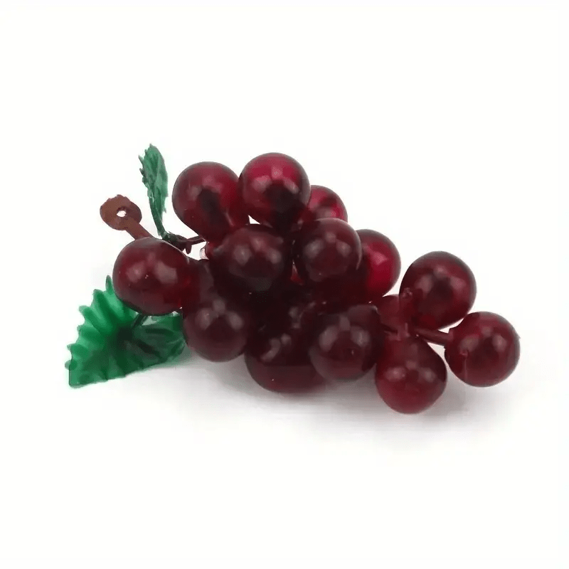 Realistic Mini Grapes for Outdoor Decor, Plastic Simulation Fruit for Patio