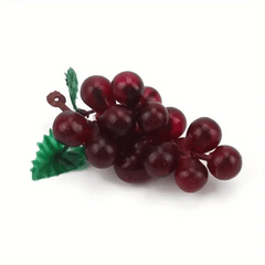 Realistic Mini Grapes for Outdoor Decor, Plastic Simulation Fruit for Patio