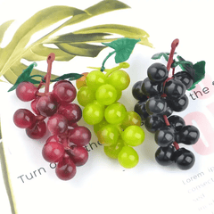 Realistic Mini Grapes for Outdoor Decor, Plastic Simulation Fruit for Patio
