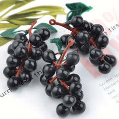 Realistic Mini Grapes for Outdoor Decor, Plastic Simulation Fruit for Patio