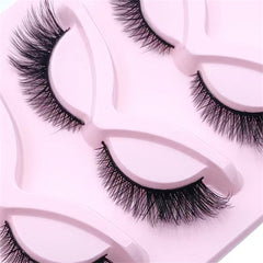 5 Pairs Faux Mink Eyelashes Long Curl Natural Cat Eye 3D Winged End False Lashes