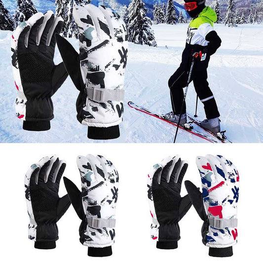 Winter Snow Warm Gloves Windproof Waterproof Thickened for Skiing