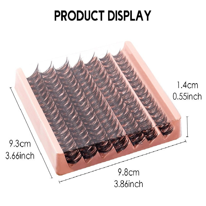 7 Rows Cluster Lashes DIY Segmented False Eyelashes Individual Cluster 8mm 16mm