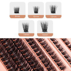 7 Rows Cluster Lashes DIY Segmented False Eyelashes Individual Cluster 8mm 16mm