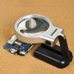 Handheld Magnifier Two way Magnifying Mirror Foldable