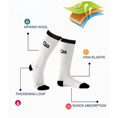 Men's Mid Crew Sport Socks Non Slip Wool Blend Breathable Athletic Socks
