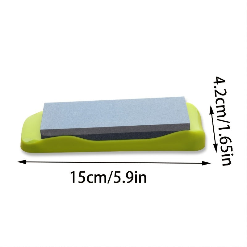 Double Sided Whetstone for Knives Non Slip Base
