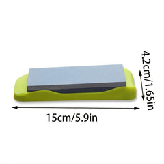 Double Sided Whetstone for Knives Non Slip Base
