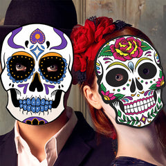 6pcs Mexican Of The Dead DIY Paper Skull Masks
