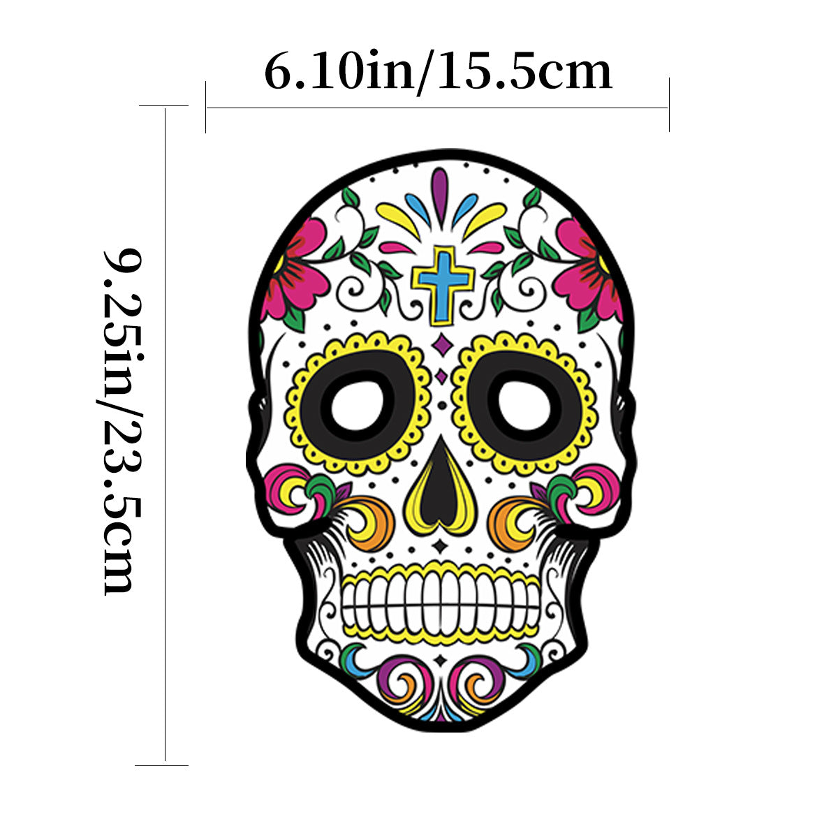 6pcs Mexican Of The Dead DIY Paper Skull Masks