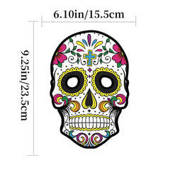 6pcs Mexican Of The Dead DIY Paper Skull Masks