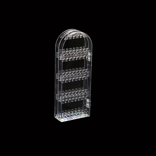 Foldable Jewelry Display Rack with 2 Doors Transparent Case