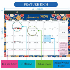 18-Month Wall & Desktop Minimalist Calendar Set