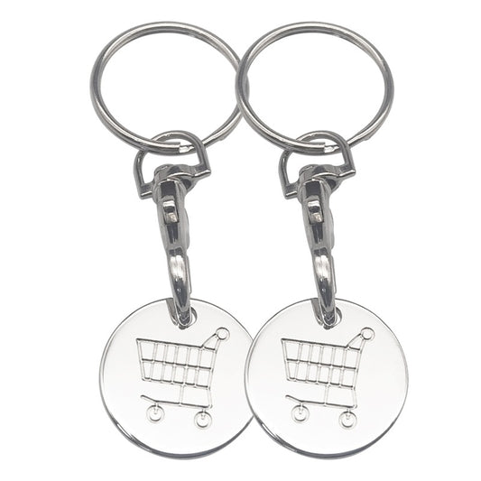Supermarket Shopping Cart Keychain Car Wallet Key Ring Token