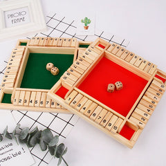 Wooden Number Dice 4 Sided Flip Drinking Game Props Desktop Game