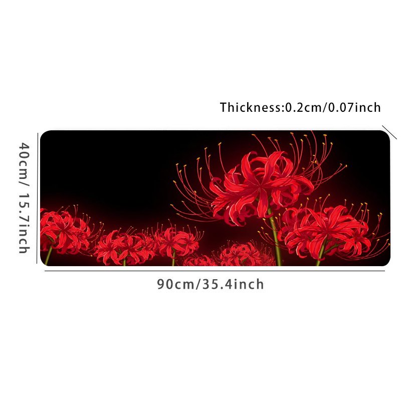 Seashore Flower Desk Mat Gaming Mouse Pad Office Keyboard Pad