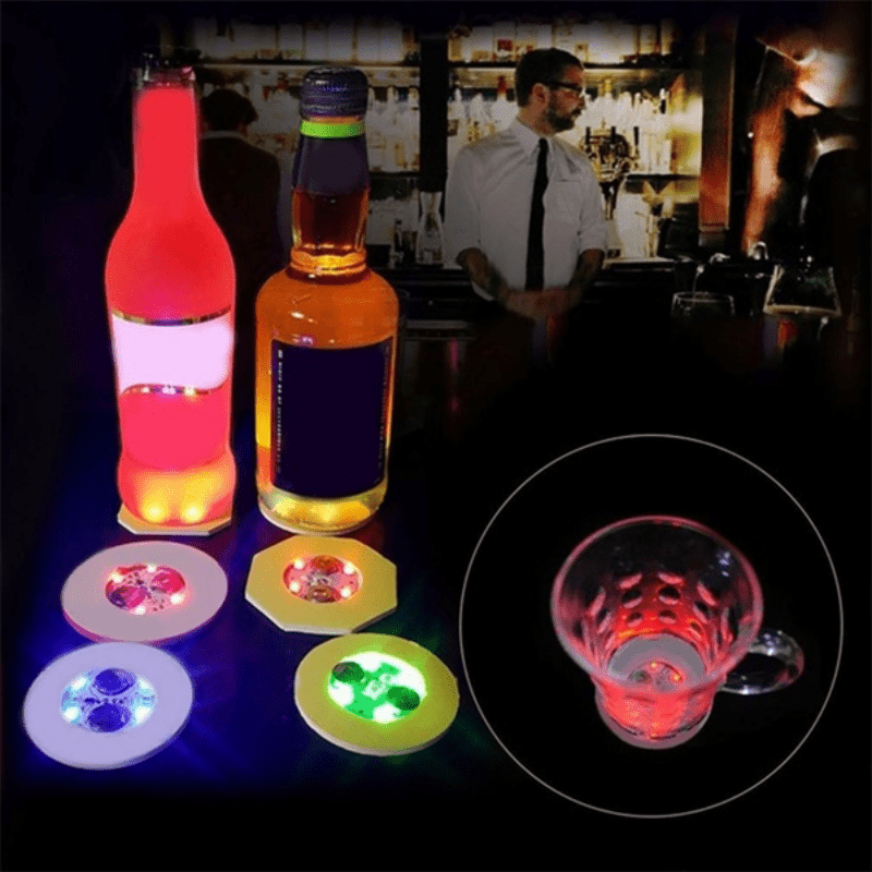 LED Coaster Lamps 36in Seven Colors Bottle Stickers Lights
