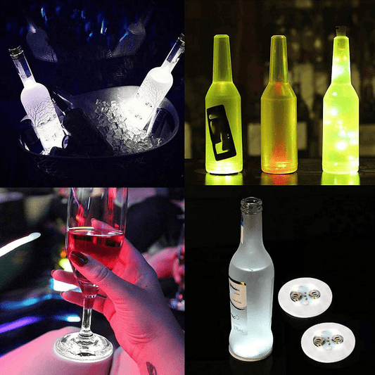 LED Coaster Lamps 36in Seven Colors Bottle Stickers Lights