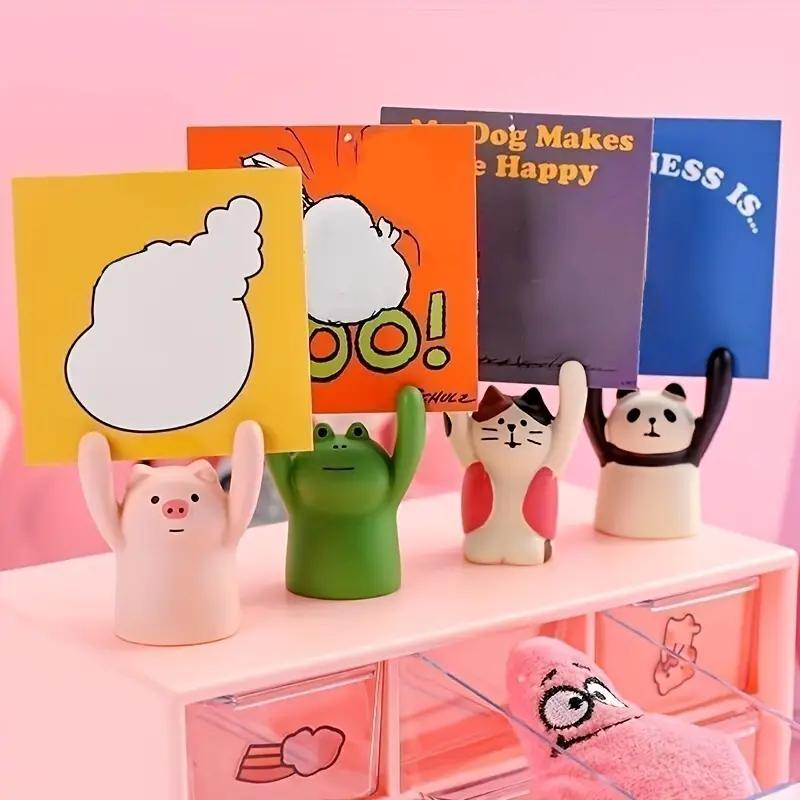 Japanese Cartoon Card Lifting Animal Sticky Note Clip