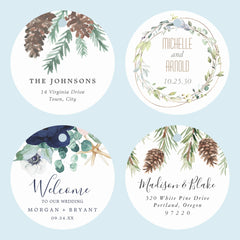 Custom Wedding Tags with Name & Date - Personalized Thank You Gift Tags