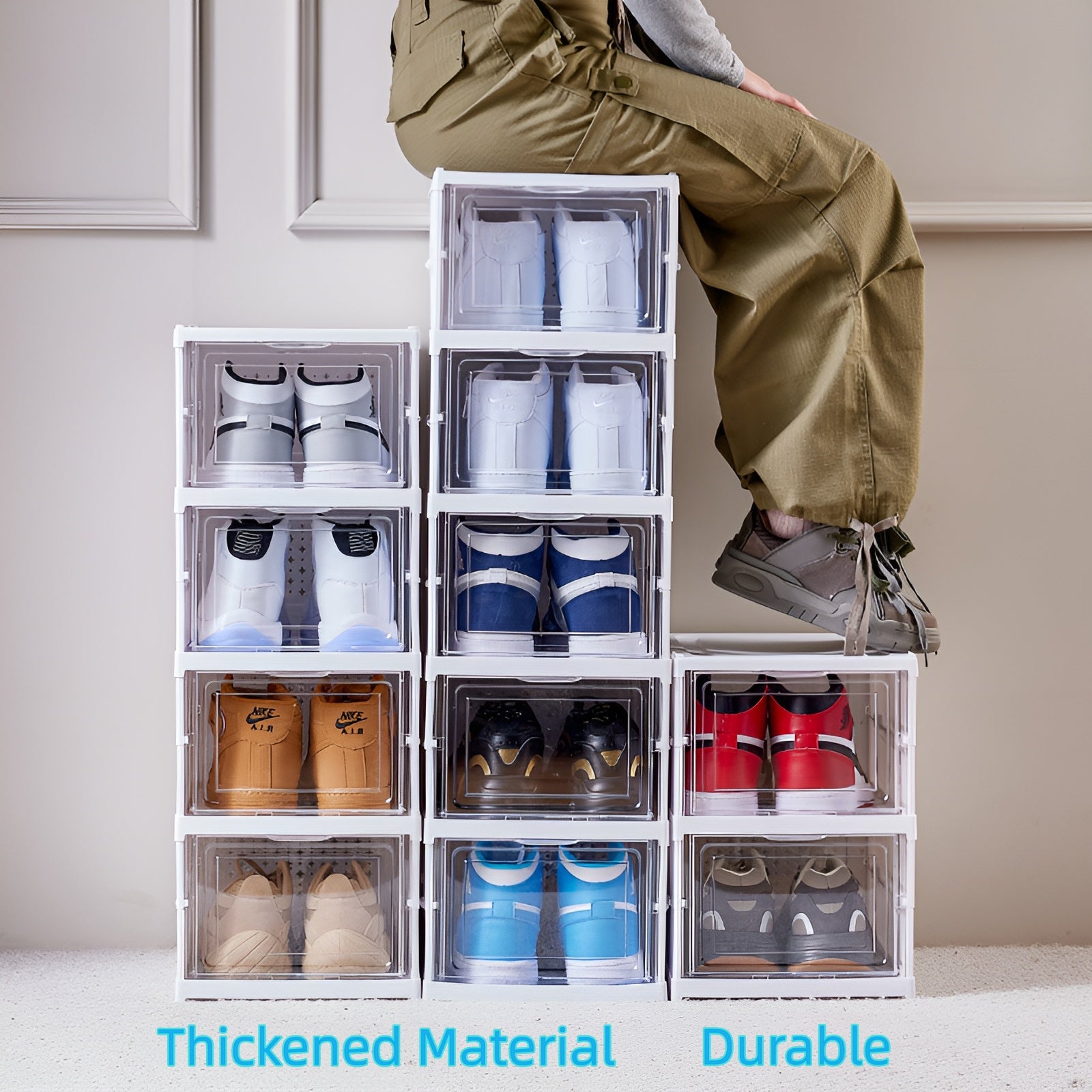 6-Layers Transparent Shoe Display Case