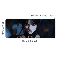 Goth Girl Desk Mat Large Gaming Mouse Pad E Sports Office Keyboard Pad